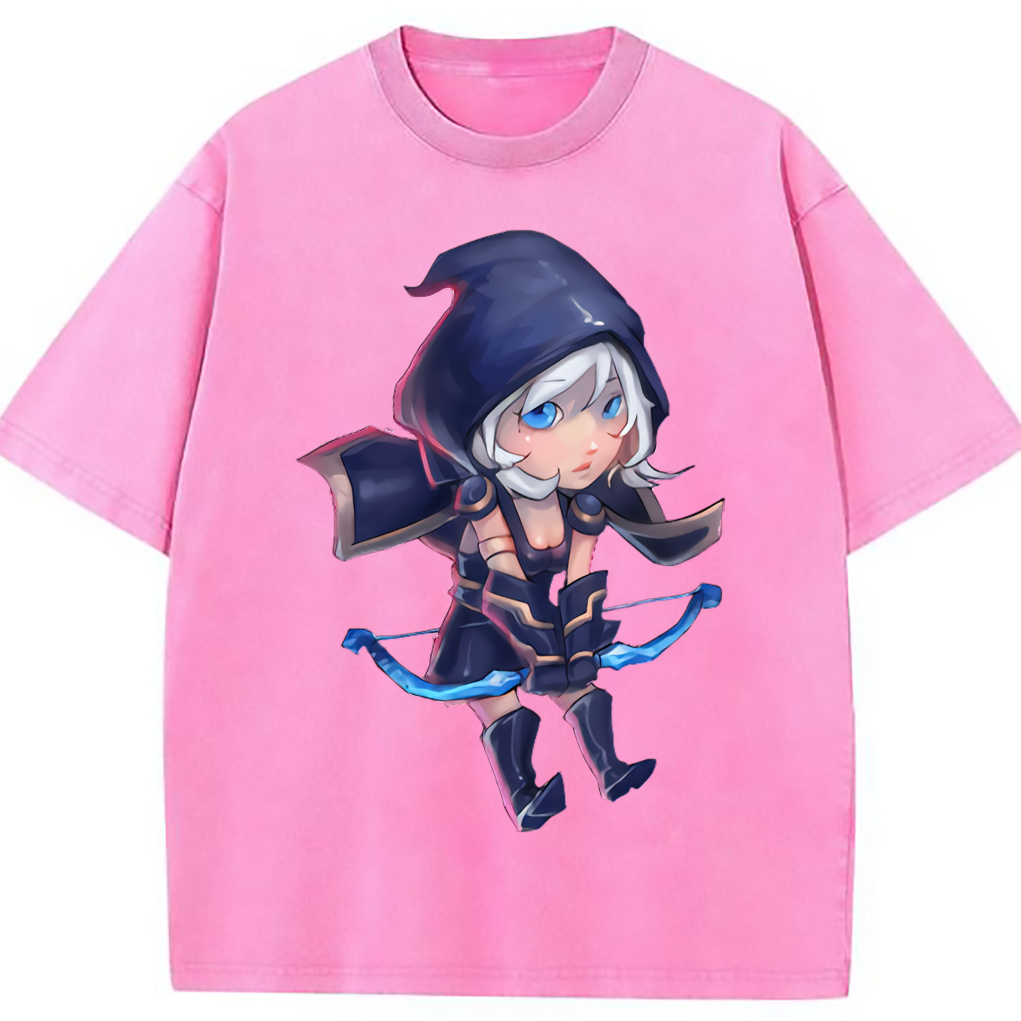 （画像用） リーグ・オブ・レジェンド League of Legends LOL 綿100% ヴィンテージ風 半袖Tシャツ（フロントプリント）